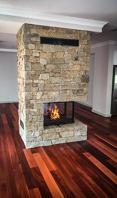 stone fire place