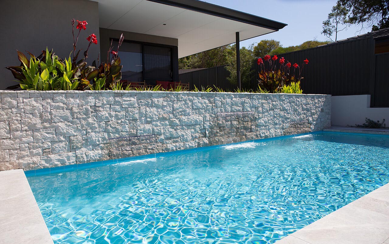 pool blade feature wall